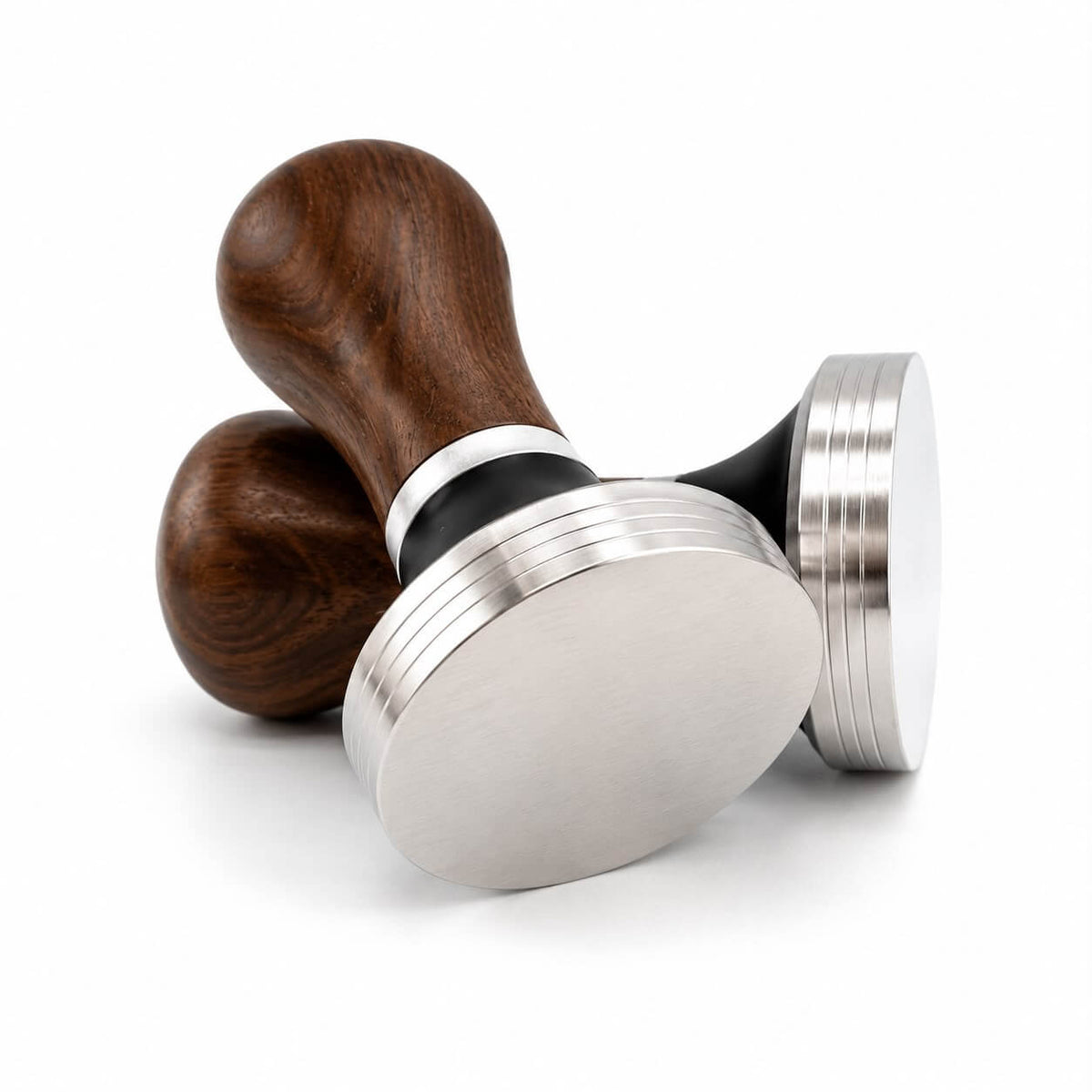 Tamper aus Edelstahl mit Holzgriff 51 / 53 / 58 mm