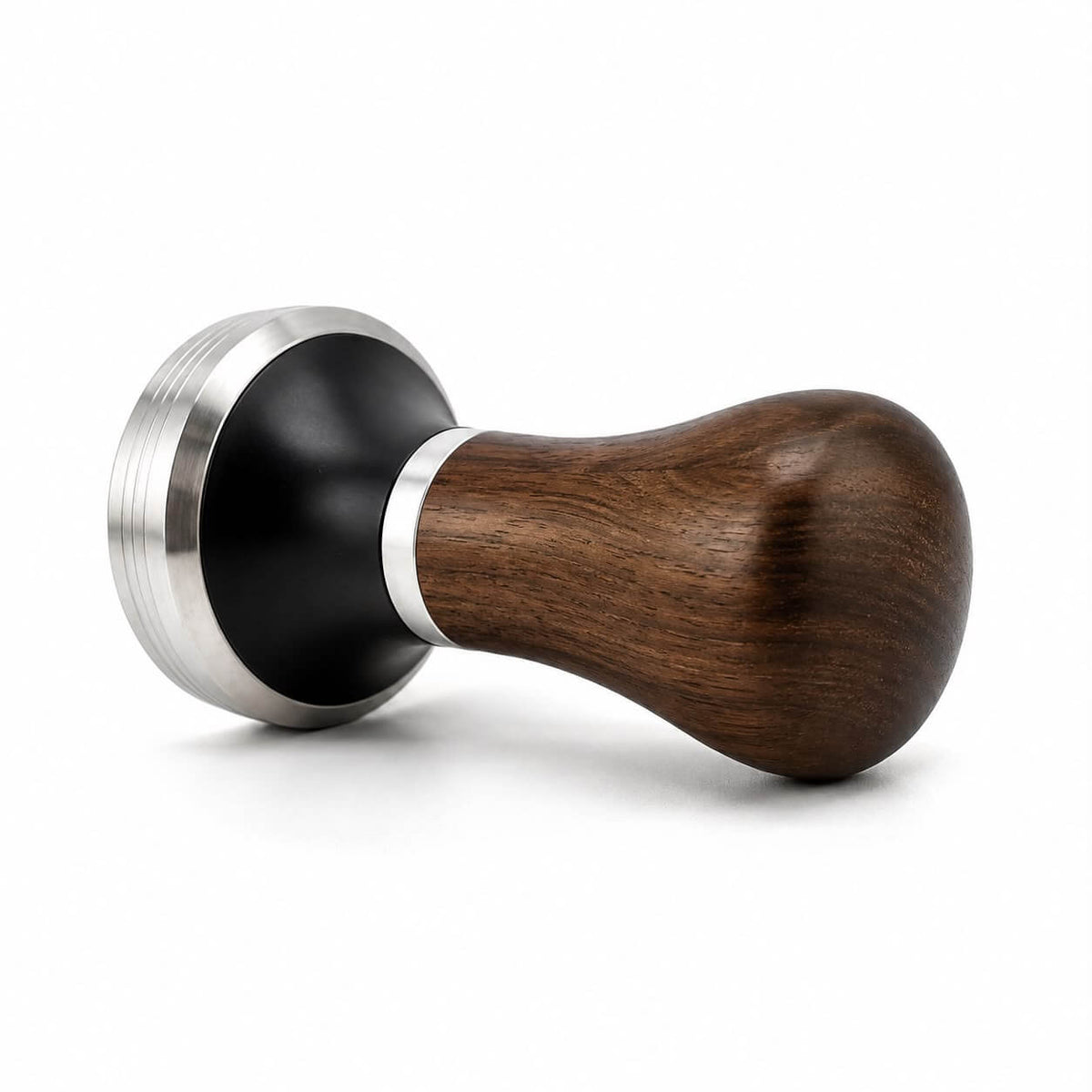 Tamper aus Edelstahl mit Holzgriff 51 / 53 / 58 mm