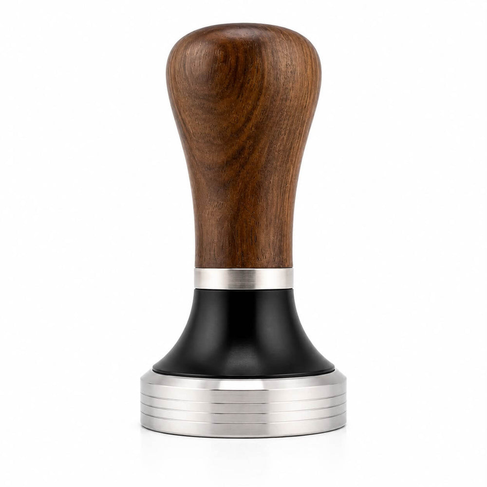 Tamper aus Edelstahl mit Holzgriff 51 / 53 / 58 mm