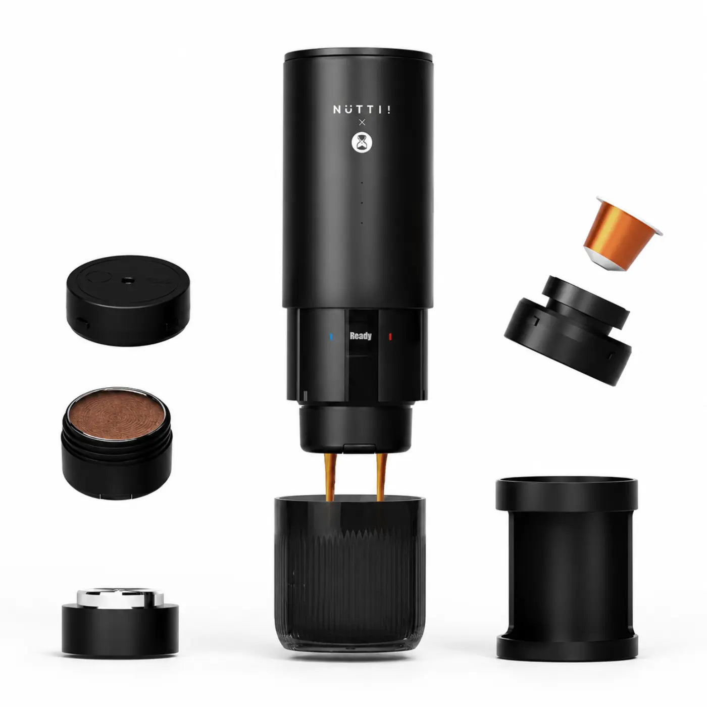 TIMEMORE × NÜTTI Portable Elektrische Espressomaschine mit OLED-Display & 7500 mAh Akku